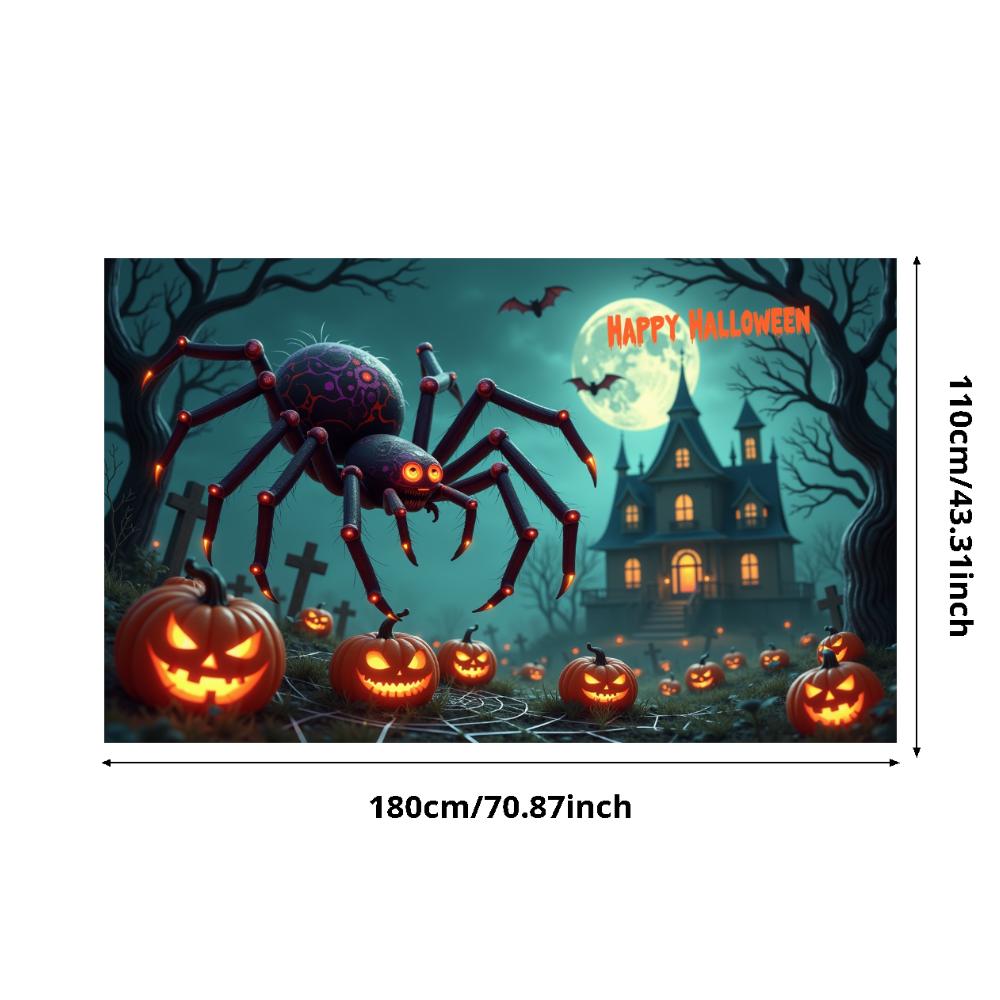 Halloween Banner Haunted Effect Halloween Party Banner Pumpkin Backdrop Pumpkin Illustration Night Theme Banner For Haunted