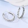 925 Sterling Silver Earrings Eternal Infinite Love Heart Starlight Hoops Earrings for Women Ladies Wedding Jewelry Fashion Gifts