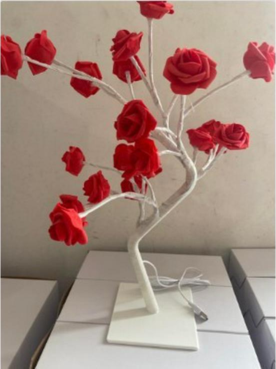 Cherry Blossom LED Rose Tree Light - Decorative Lighting for Christmas, Valentine's Day, and Festivals