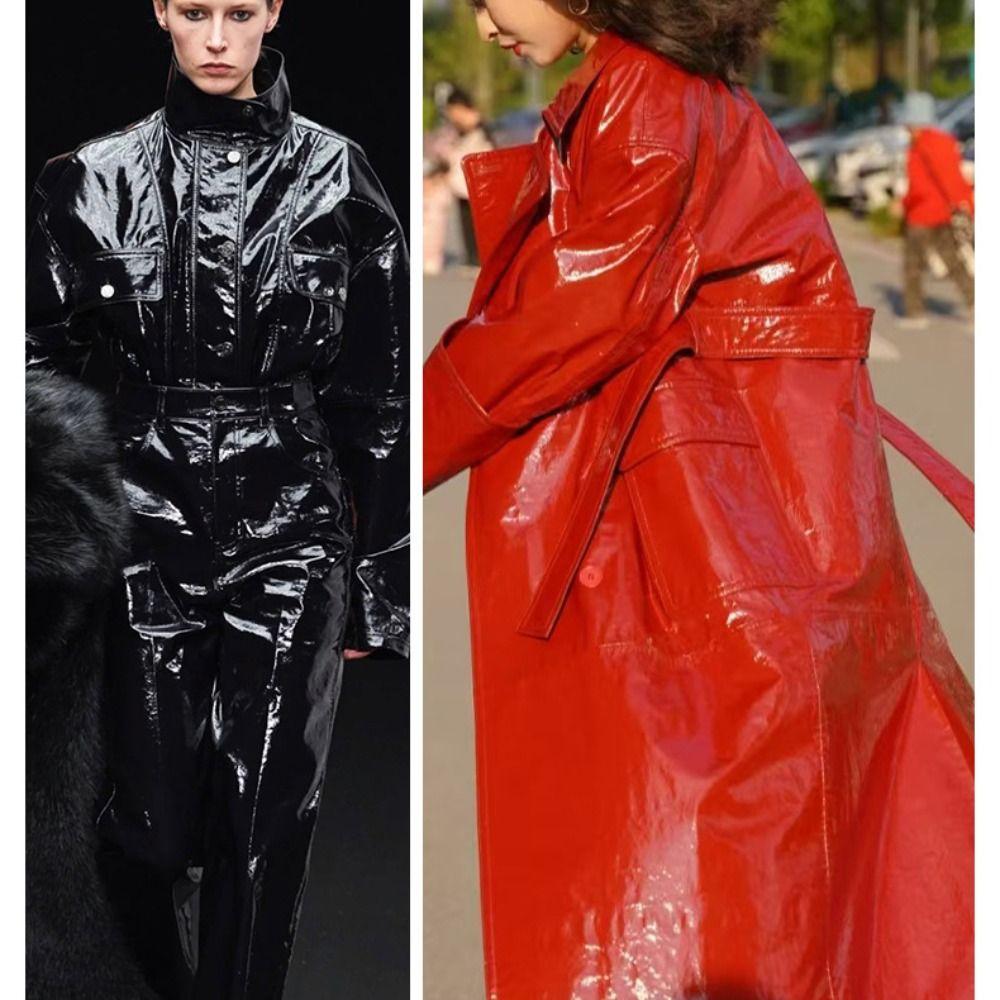 Lesklá povrchová imitace kůže Látka na oblečení Pro jevištní oděvy Odrazivé boty Řemesla