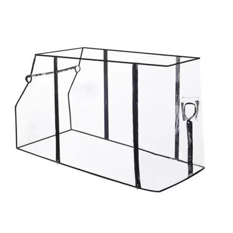 

Outdoor Wheelbarrow Rain Cover Camping Cart Windproof Cover Rain Shelter Transparent EVA Raincoat Trolley Universal Accessories прозорий