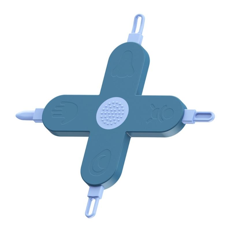 

Multifunctional Grooming Kit 4-in-1 Designed Nose Digging Spoon Ear Pick Nails Cleaner Nasal Cavity Cleaning Tool синій