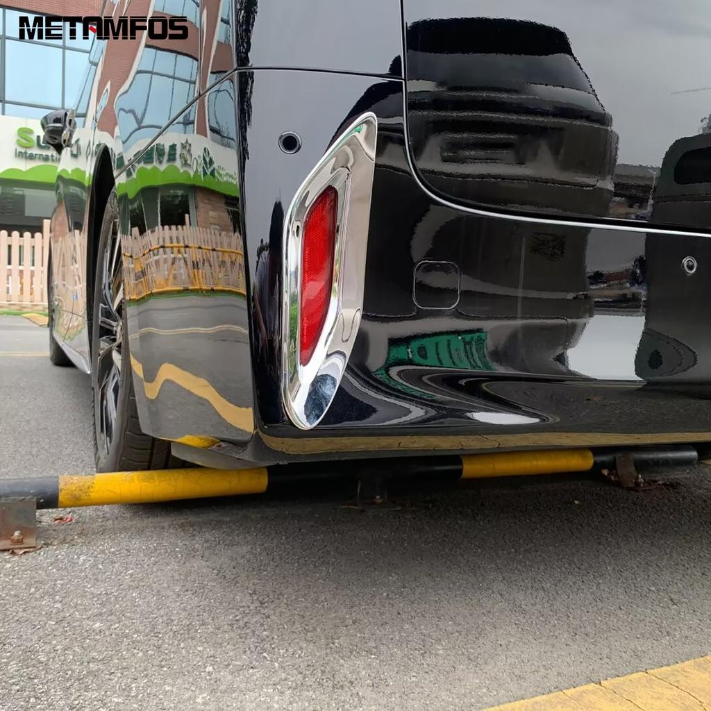 For Toyota Alphard Vellfire 2024 2025 2026 Carbon Fiber Rear Fog Light Lamp Cover Trim Foglight Strip Trim Exterior Accessories