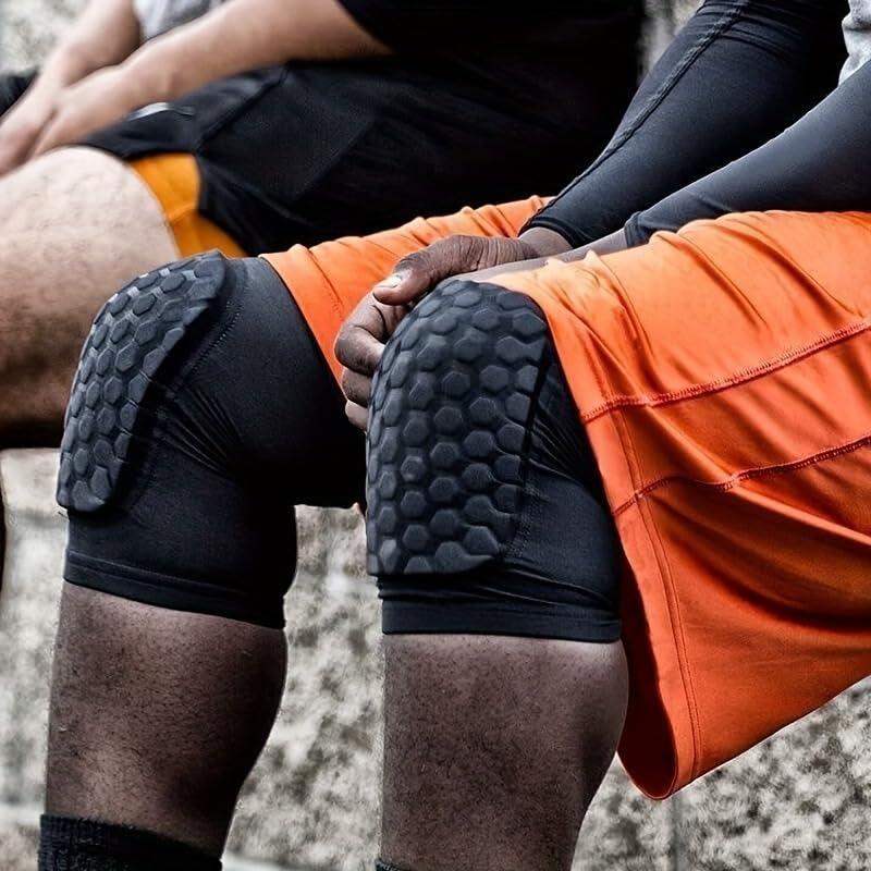 1Pcs Knee Compression Pads,Knee Sleeve Basketball Volleyball Knee Pads with Honeycomb Padding Knee Brace Soft Knee Pads