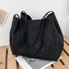 Eco-Friendly Casual Canvas Shopper Tote Large Capacity Reusable Grocery Handbag for Women Travel Shoulder Daily Pouch