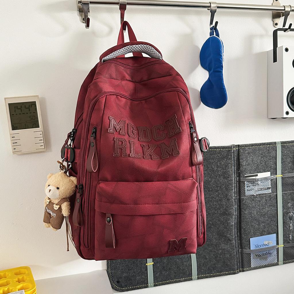 Schoolbag high value middle and high school student schoolbag Korean version fashionable simple computer bag outdoor travel cool large capacity