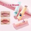 Silicone Lip Brush for Lipstick Lip Gloss Round Head Lip Makeup Brushes with Caps Lipstick Brush Applicator for Travel