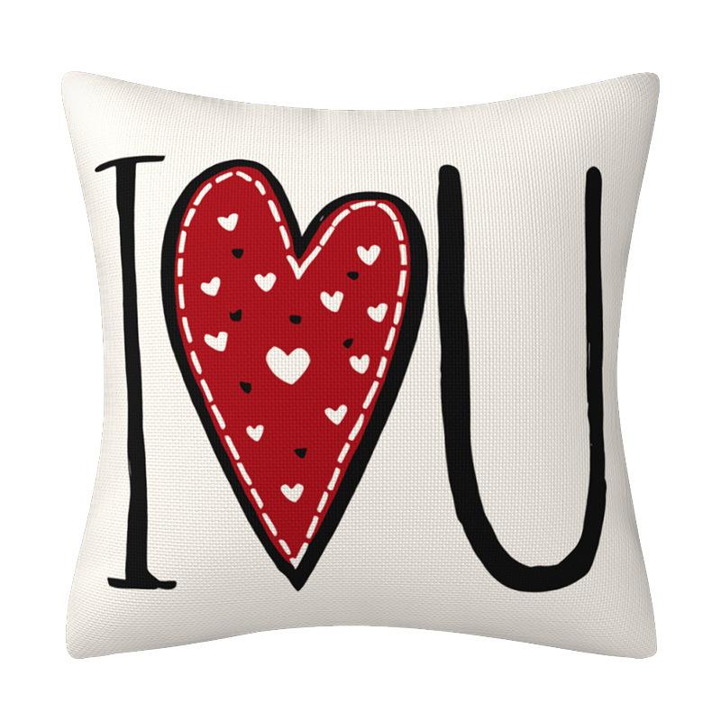 Love Valentine'S Day Pillow Cover Living Room Letter Pillow Cover Sofa Bedroom Ornament Cushion Premium Durable
