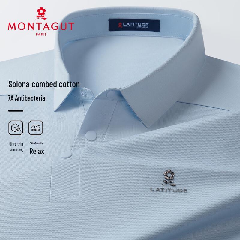 MONTAGUT Men s Combed Cotton Short-Sleeve Polo Shirt XL (52)