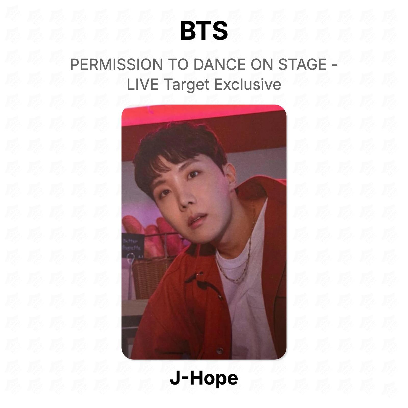 BTS PERMISSION TO DANCE ON STAGE - LIVE Официальная фотокарточка, эксклюзив Target J-Hope