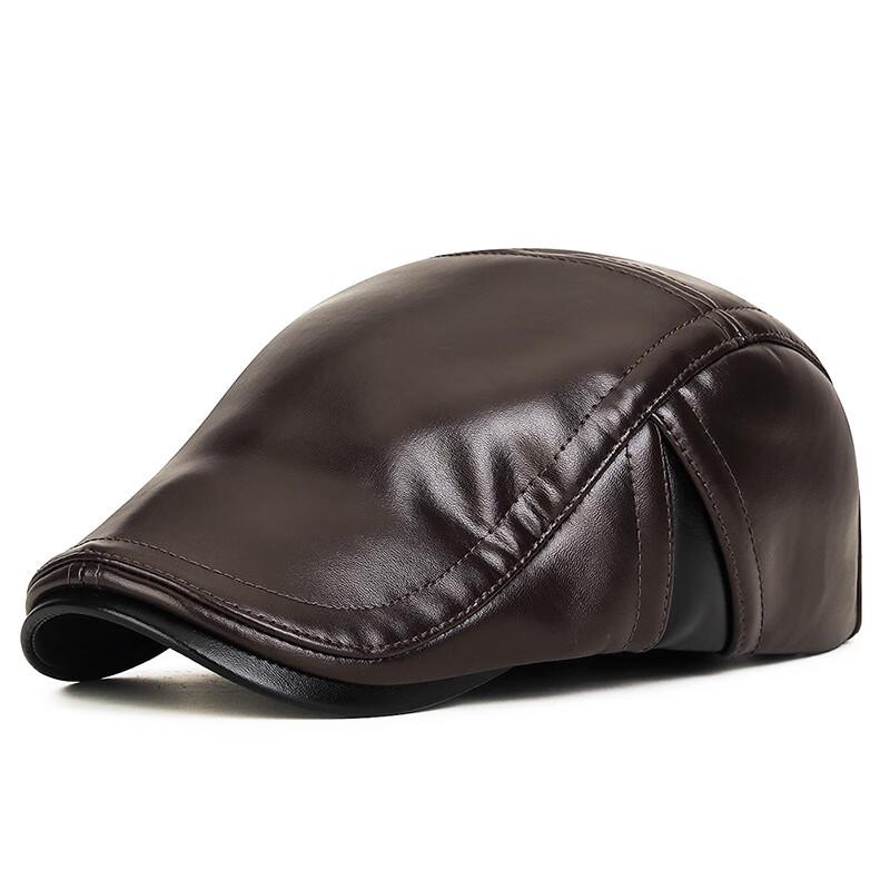 Men's Winter PU Leather Flat Cap