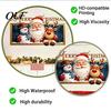 Holiday Party Wall Decorations Christmas Stickers, Santa Claus Reindeer And Snowman Decals with Photo Frame Design, Removable PVC Self-adhesive