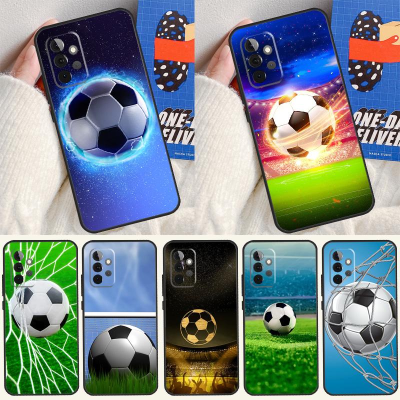 Football Soccer Ball For Samsung Galaxy A55 A35 A15 A54 A34 A14 A53 A33 A13 A05 A06 A16 A22 A32 A52 Phone Case