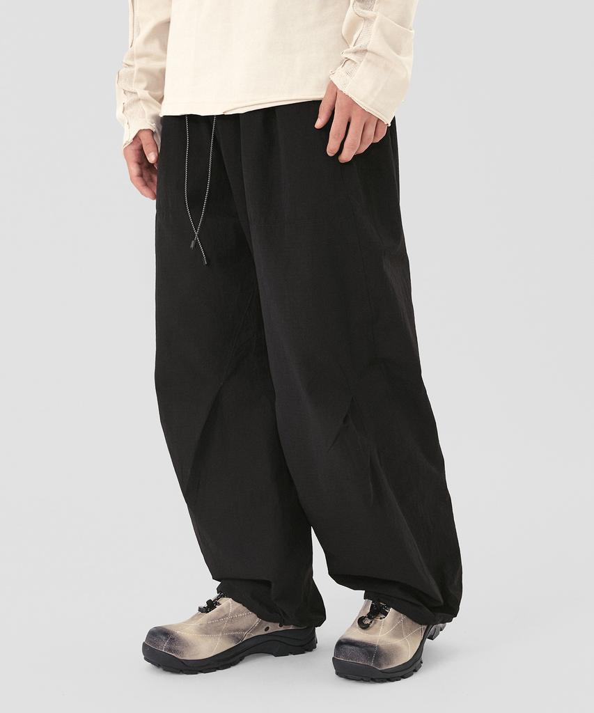 Sanlo [Unisex] Wide String Hiking Pants - Black