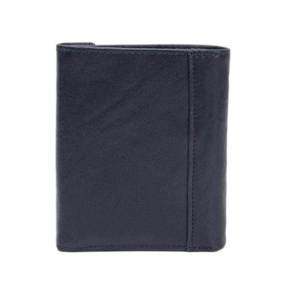 Cross-Border Japanese & Korean Men's Genuine Leather Bi-fold Wallet with Money Clip – Cowhide, Vegetable-Tanned, Vertical Design, Casual Buckle.