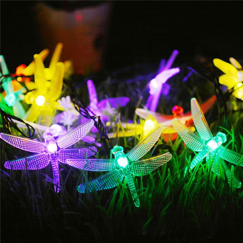 Solar Dragonfly LED String Lights