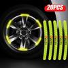 20Pcs Sports Reflective Sticker Wheel Hub Rim Stripe Decal Strip Car Accessories