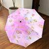 1PC Hearts Glitter Umbrella-8-Rib Reinforced Portable Folding Travel Suitable for All Seasons Outdoor Daily Use-Z0453