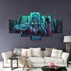 League of Legends Jinx Game Modern 5Pcs Modular Wall Art Canvas Decorative Posters Painting for Living Room Home Decor Pictures