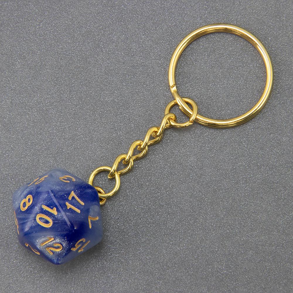 Galaxy D20 Dice Keychain Fashion Keyring Ornament Key Chain Pendant Men Kids Toys Gifts