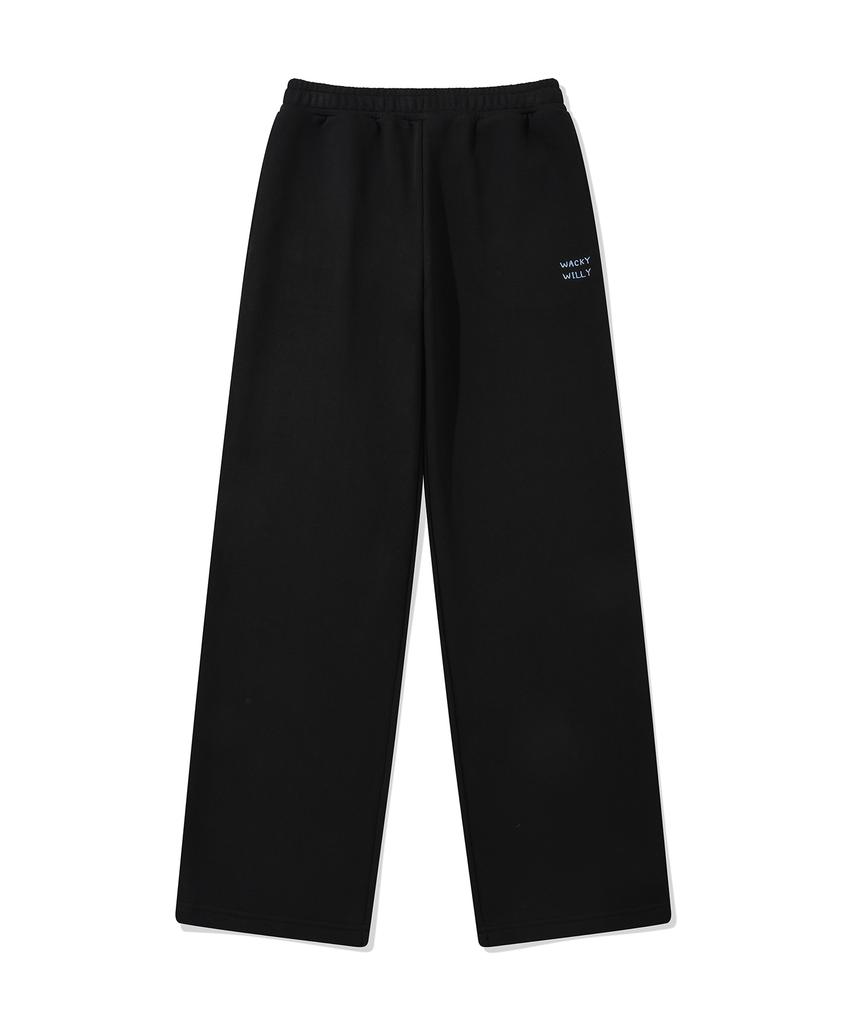 WACKY WILLY Women'S Straight Fit String Sweatpants Black