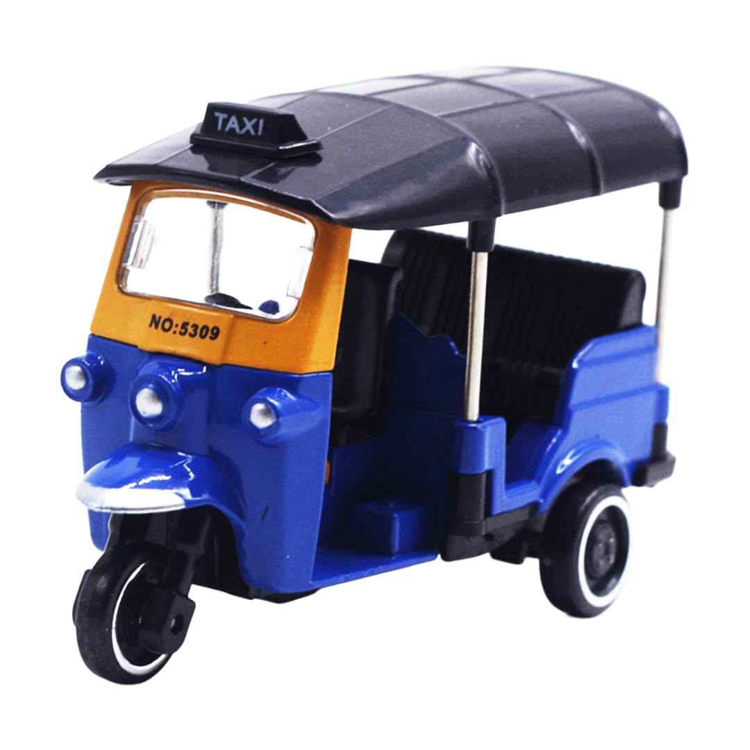 moire imports motorcycle toy and birthday Christmas present Three-wheeled Tuk-tuk figurine, car, children s adults  gift, present, (Blue) синий
