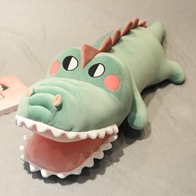 Funny Soft Simulation Crocodile Plush Toy Cartoon Animal Alligator Stuffed Doll Bed Sleeping Pillow Cushion Friend Birthday Gift