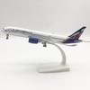 Display Airplane Model 20CM 350 A350 Russia Aeroflot Aircraft with Base Landing Gear Alloy Plane Model Collection