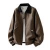 Men's Leather Patchwork Lapel Motorcycle Jacket, Couple's Functional Coat