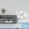 Modern Owl Sculpture Figurines And Acrylic Mirror Fish Wall Decals for Living Room Office Cabinet