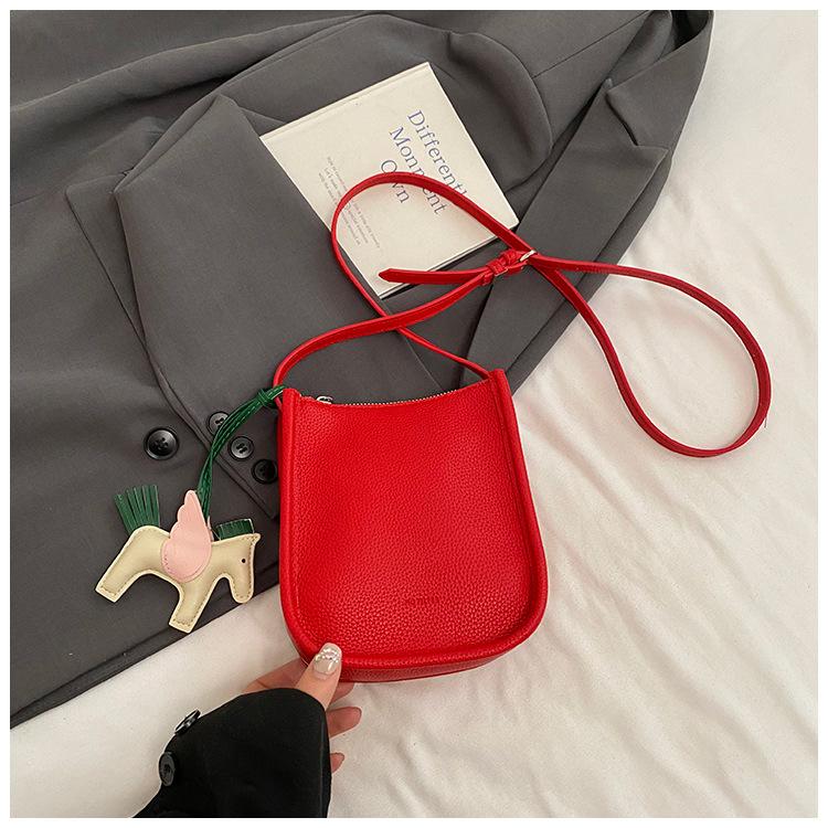 Весенний новый тренд мягкая кожа личи узор маленькая квадратная сумка женская модная наплечная сумка-мессенджер