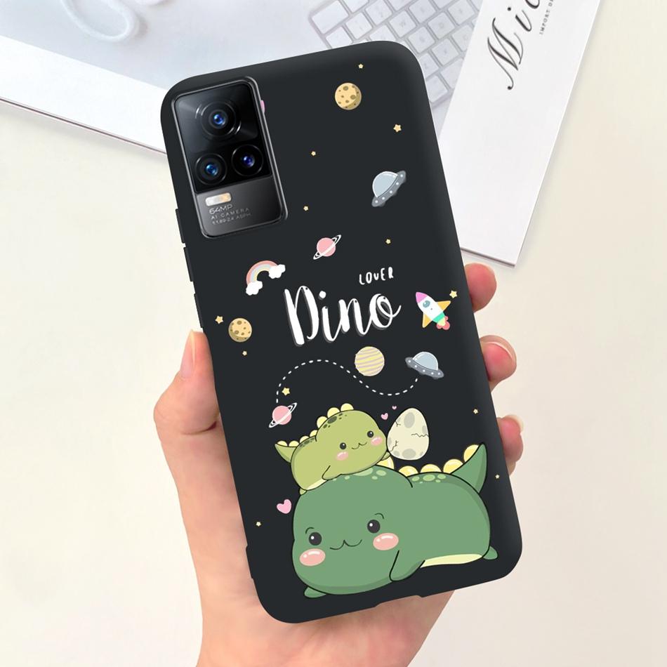 For Vivo V21e Case Vivo V21E 4G V 21E V2061 Lovely Cartoon Candy Color Soft Silicone TPU Phone Back Cover