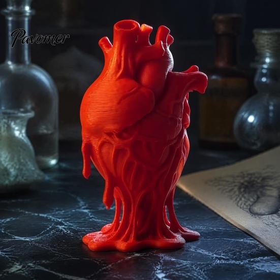 Dark Academia Desktop Ornaments 3D Printed Human Heart Model, Anatomical Figurine, Decorative Sculpture Immersive Thriller Scene Props with