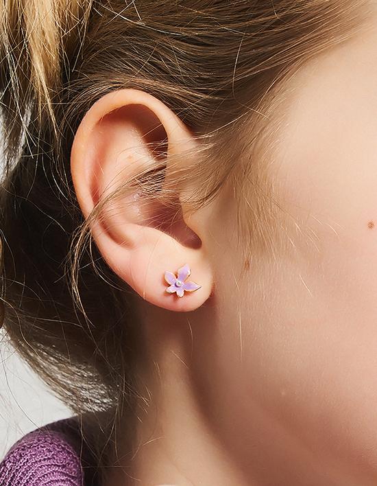 Dana Burton Mini Amelie Flower Earrings