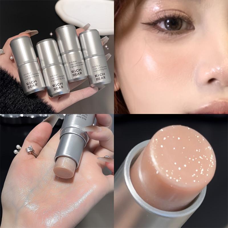 Face Makeup Highlighter Stick Shimmer Contour Highlight Cream Clear Natural Brighten Cheek Color Water Gloss Gel Highlight Blush
