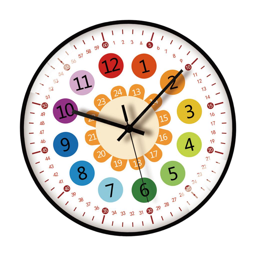 Moderne 8-Zoll-Kinderwanduhr Zeitmanagement Zeitanzeige Lehr-Uhr Leises Quarzwerk Für Heimdekorationen