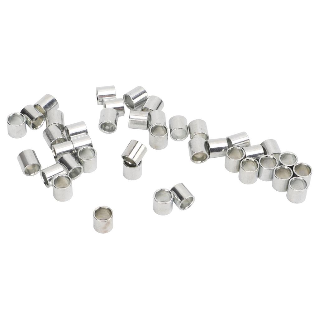 40pcs Bearing Spacers Skateboard Hardware Accessory for Longboards Skateboards Repair Rebuilding Silver