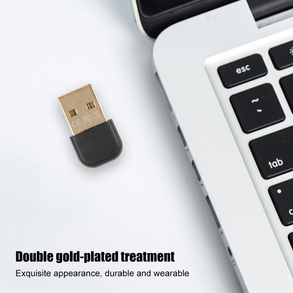 BTA 403 CSR8510 Chip Double Gold Plated USB 3Mbps Bluetooth Adapter for Mobile Phone Tablet(Black )