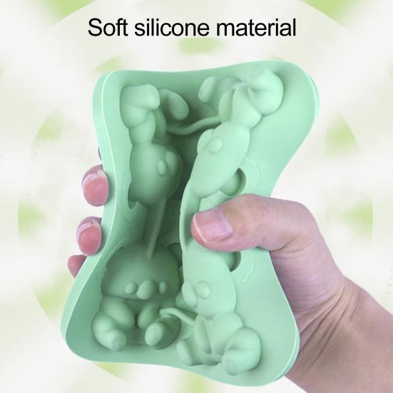 Formička na led ve tvaru koaly 4-dutá silikonová forma na čokoládu a dorty bez BPA výrobník ledu ve tvaru koaly na koktejly a nápoje