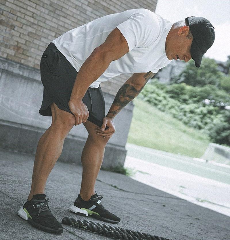 Men's Athletic Double-Layer Running Shorts - Trendy, Casual, Outdoor Fitness Wear
