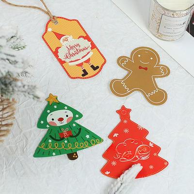 European High-End Cartoon Christmas Greeting Card Tag for Gifts