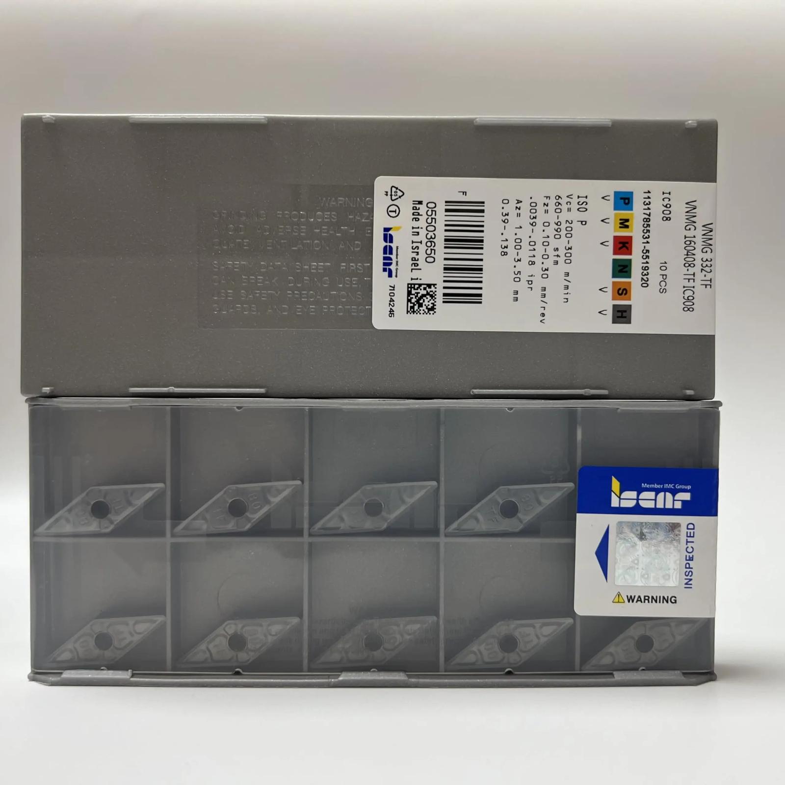 

ISCAR / VNMG160408-TF IC908 /Industrial indexable carbide inserts 10 Pcs