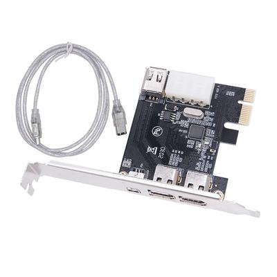 Karta przechwytywania wideo 4-portowa PCIE 1X na 1394 z adapterem Firewire Komputer stacjonarny Profesjonalne przetwarzanie wideo