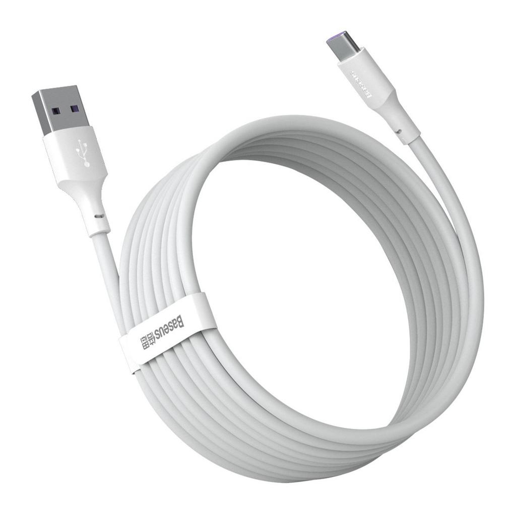 Kabel Usb Do Usb-C Baseus Simple Wisdom, 40W, 5A, 1.5M (Biały) 2Szt.