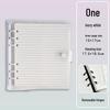 Soft Leather Ring-Bound Planner with Detachable Buckle - Square, Thickened, Grid or Blank Pages