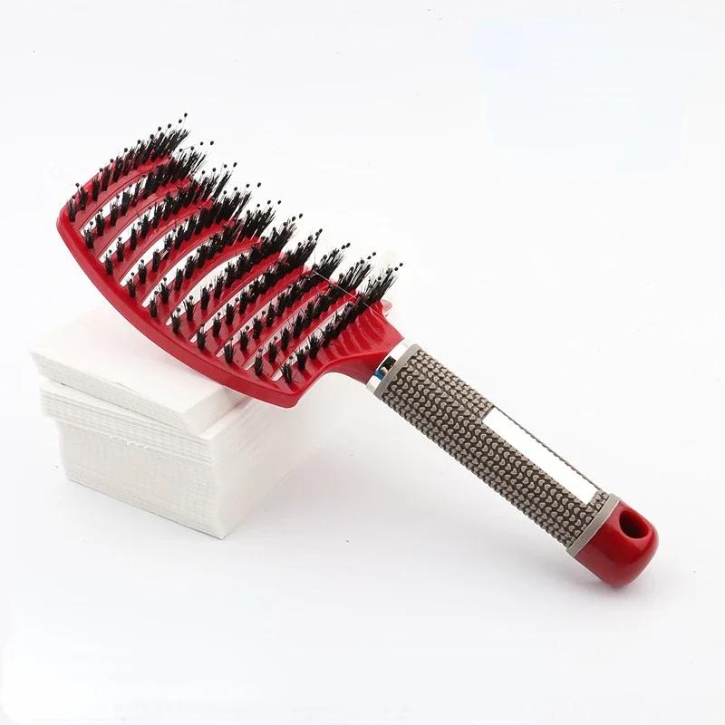 Boy Girl Curved Comb Bristle Massage Comb Curly Hair Styling Hairgrooming Comb Baby Adult Hair Brush Hairdressing Accessories