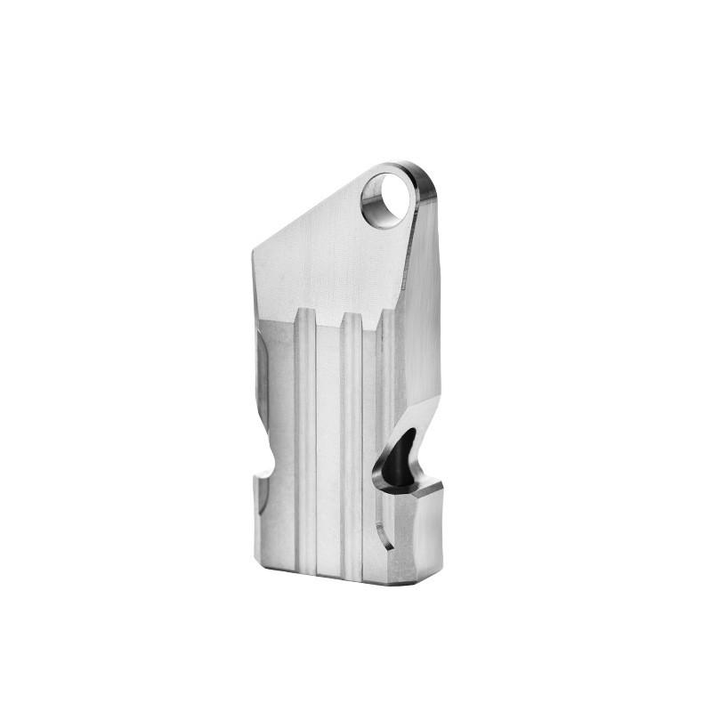 Titanium Survival Whistle Pendant With Hammered Texture Portable Outdoor Emergency Signal Tool Hiking Camping Coaches