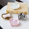 Ceramic Soap Dish Creative Heart-shaped Style Light Luxury Waterproof Bathroom Accessories Kitchen Drain Rack Home Decoration