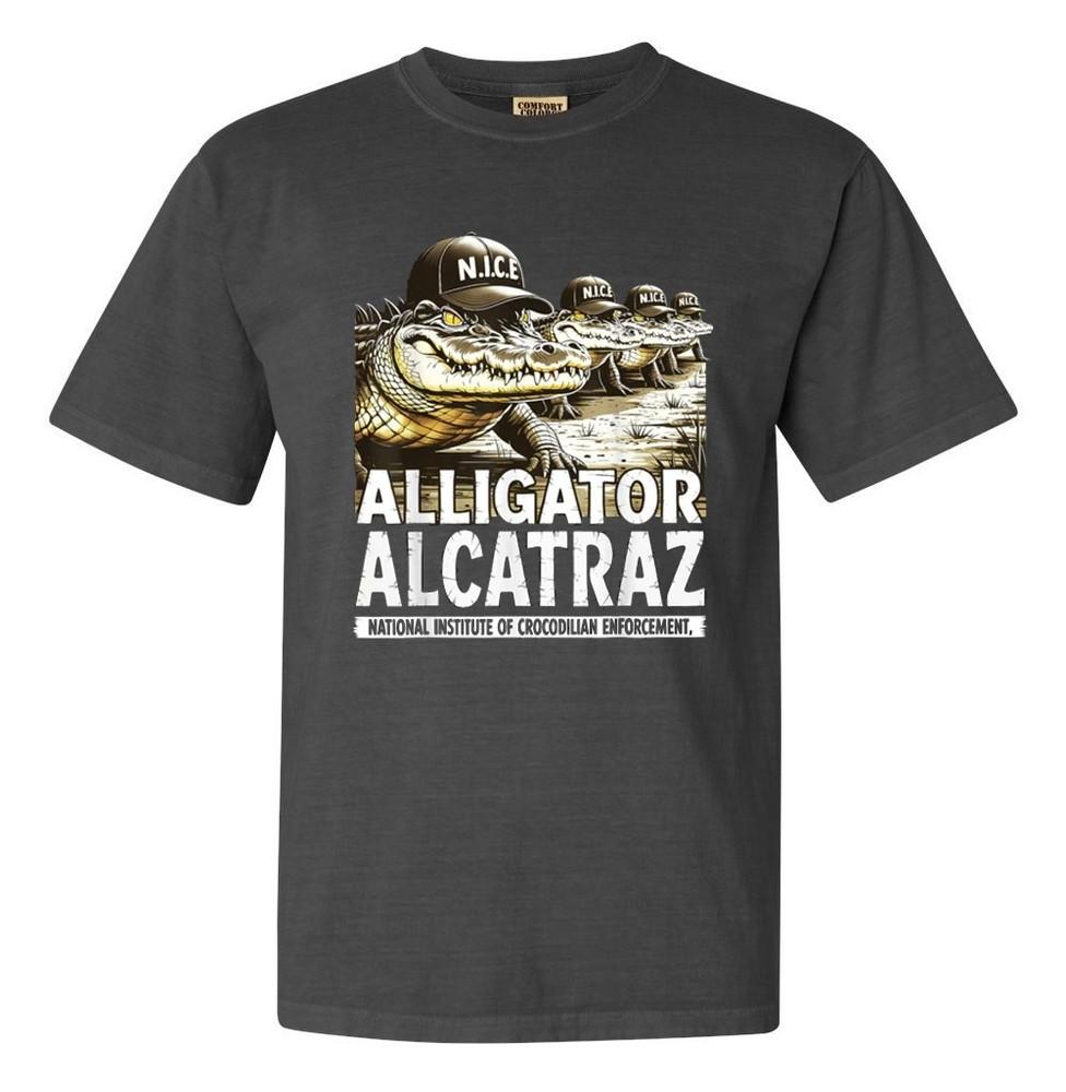 Comfort Colors Stop Alligator Alcatraz Florida Everglades Parody Shi T-Shirt Unisex T-Shirt S