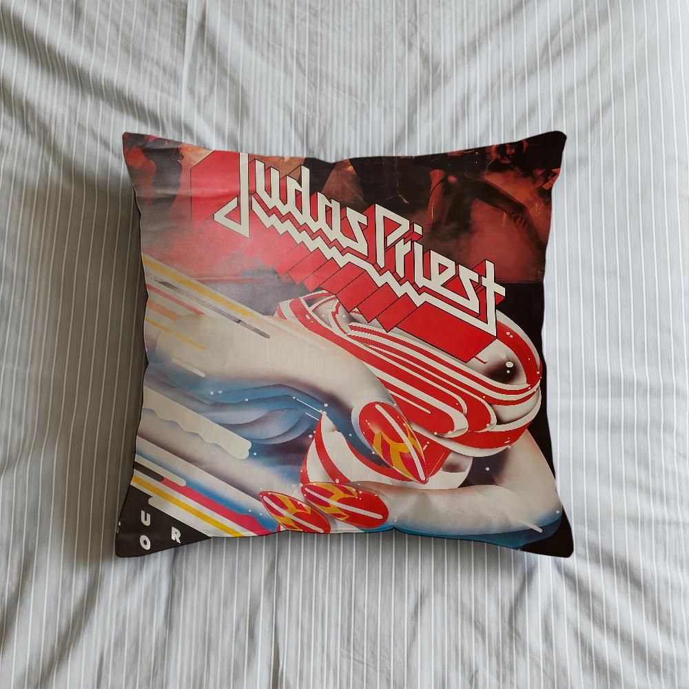Band Cushion Cover Soft Case J-Jjudas Sofa Living SN Room Home Comfortable Office Decor Protective P-Ppriest Pillow